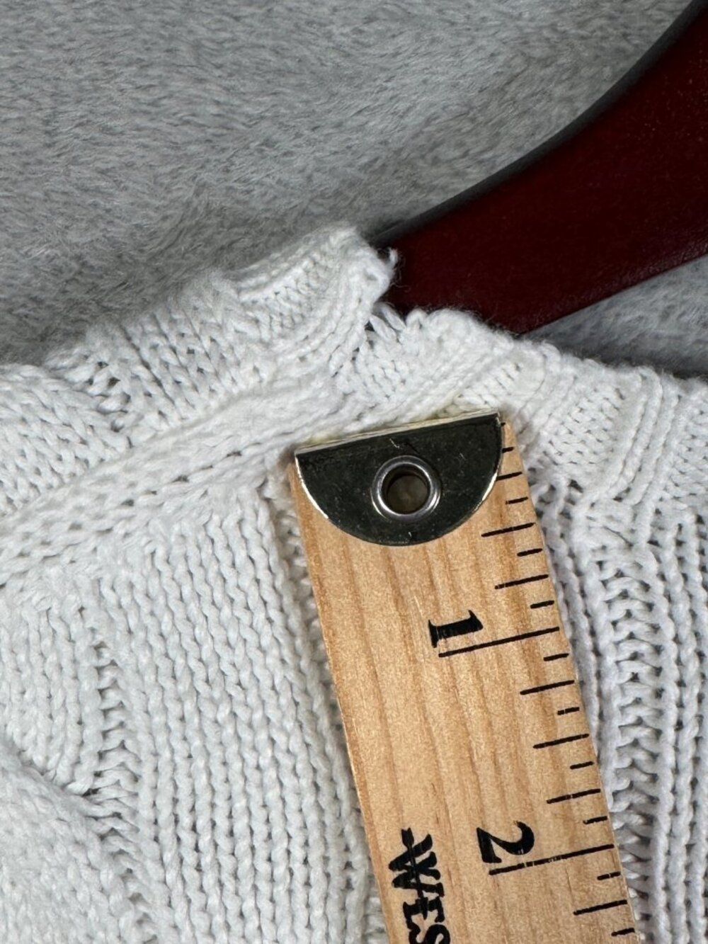 Polo Ralph Lauren Sweater Mens M White USA American Flag Cable Knit Cotton $428 - Picture 8 of 12